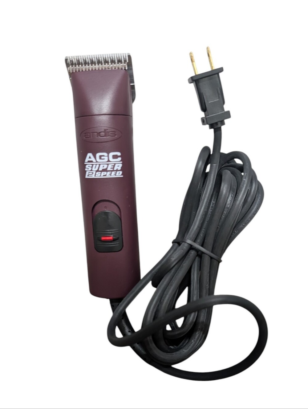 Andis AGC Corded Super 2-Speed Detachable Blade Clipper Burgundy - Works
